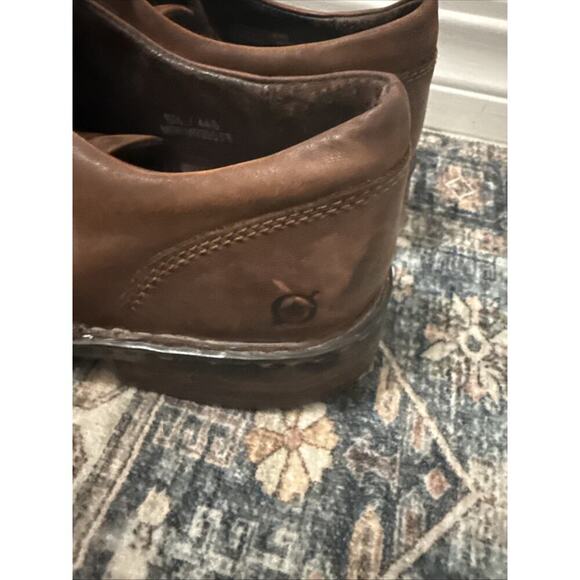 Born Linden Mens Size 10.5 Brown Leather M9355 Oxfords Loafers Distressed Walnut - Picture 4 of 9